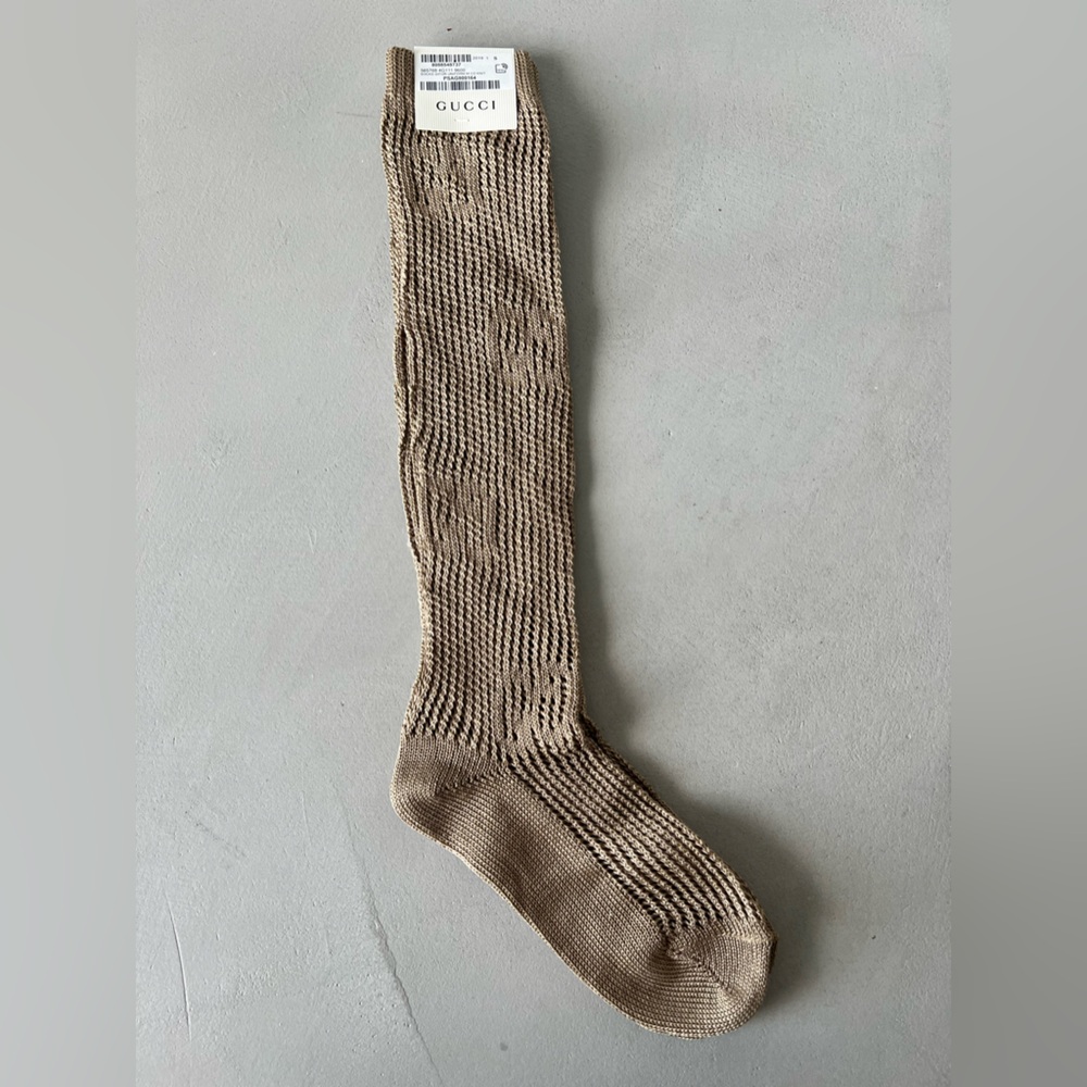 Gucci Socks with GG light brown